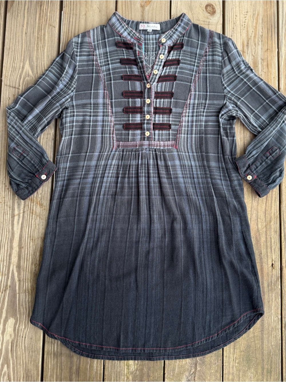 3J Workshop/Johnny Was Plaid Dress Size Medium